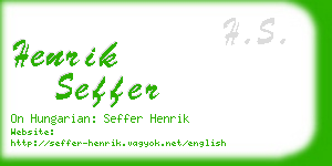 henrik seffer business card